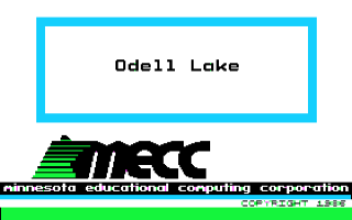Odell Lake Title Screen